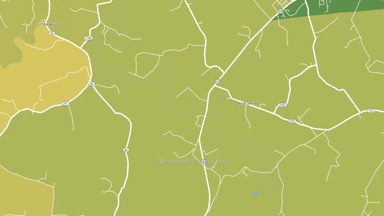 Clifton Mills, KY block-group voter-turnout map