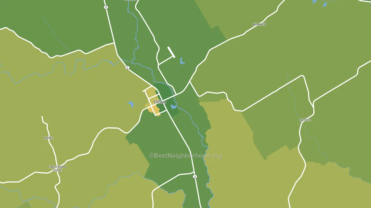 Clifton, TX block-group voter-turnout map