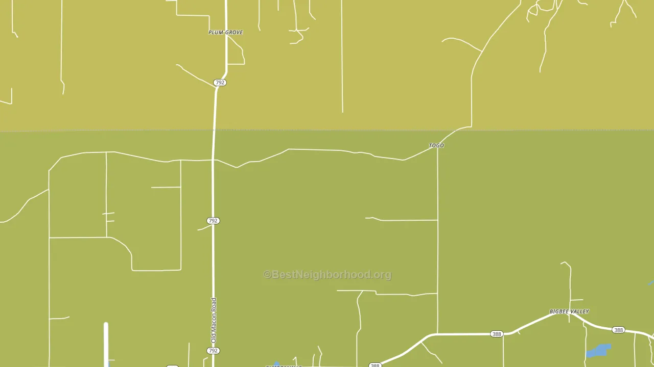 Cliftonville, MS block-group voter-turnout map