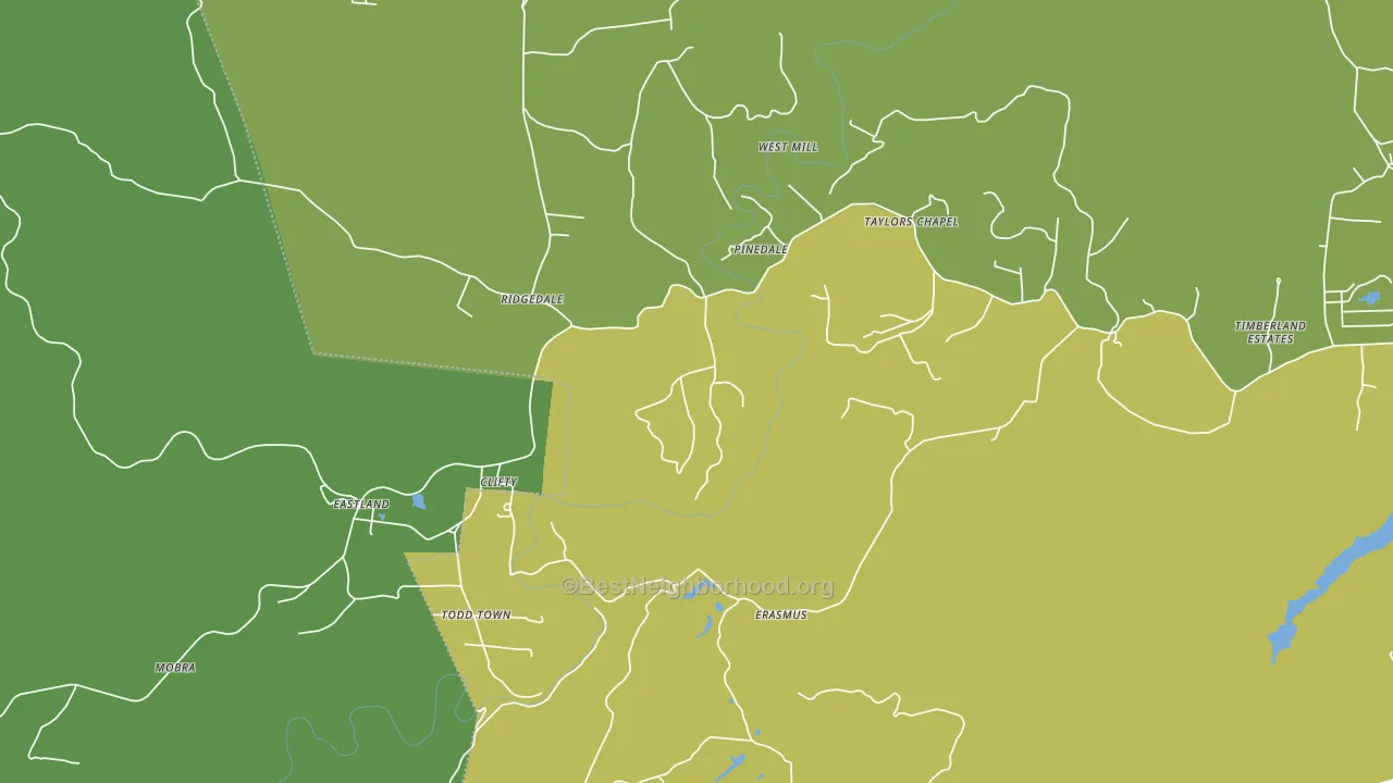 Clifty, TN block-group voter-turnout map
