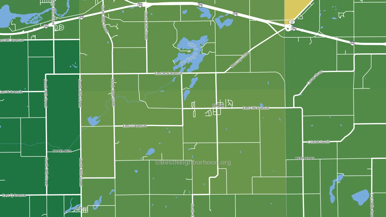 Climax, MI block-group voter-turnout map