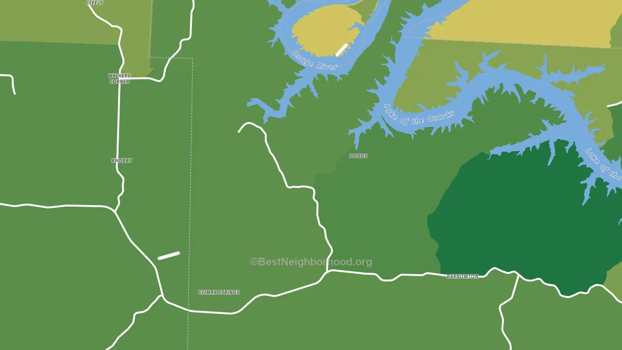 Climax Springs, MO block-group voter-turnout map