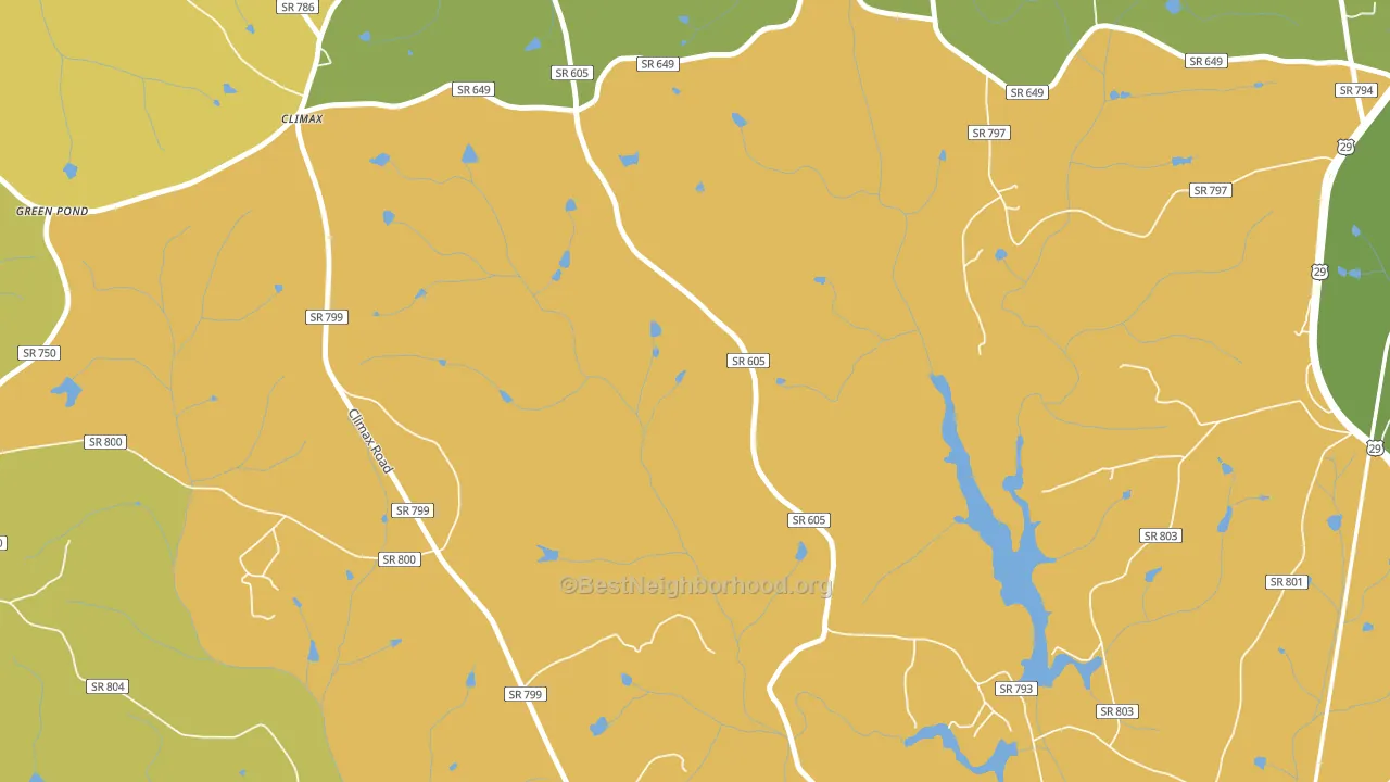 Climax, VA block-group voter-turnout map