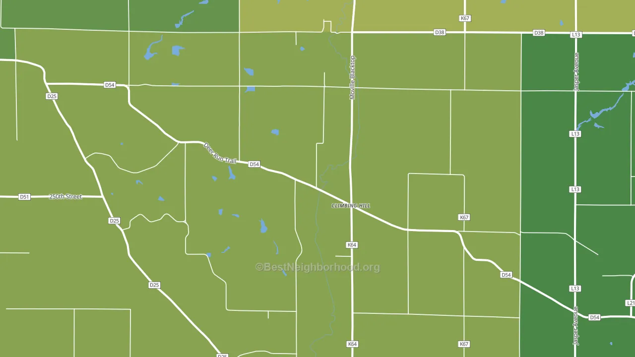 Climbing Hill, IA block-group voter-turnout map