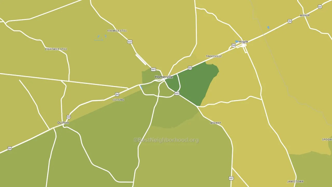 Clinch County, GA block-group voter-turnout map