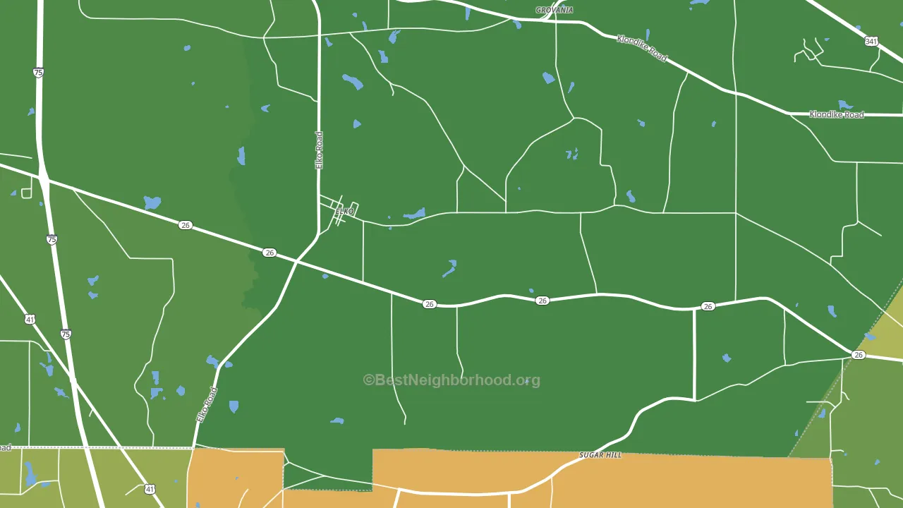Clinchfield, GA block-group voter-turnout map