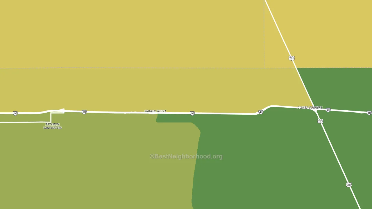 Clines Corners, NM block-group voter-turnout map