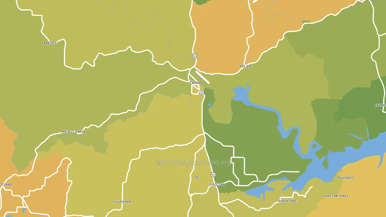 Clinton, AR block-group voter-turnout map