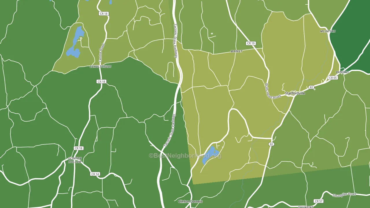 Clinton Corners, NY block-group voter-turnout map