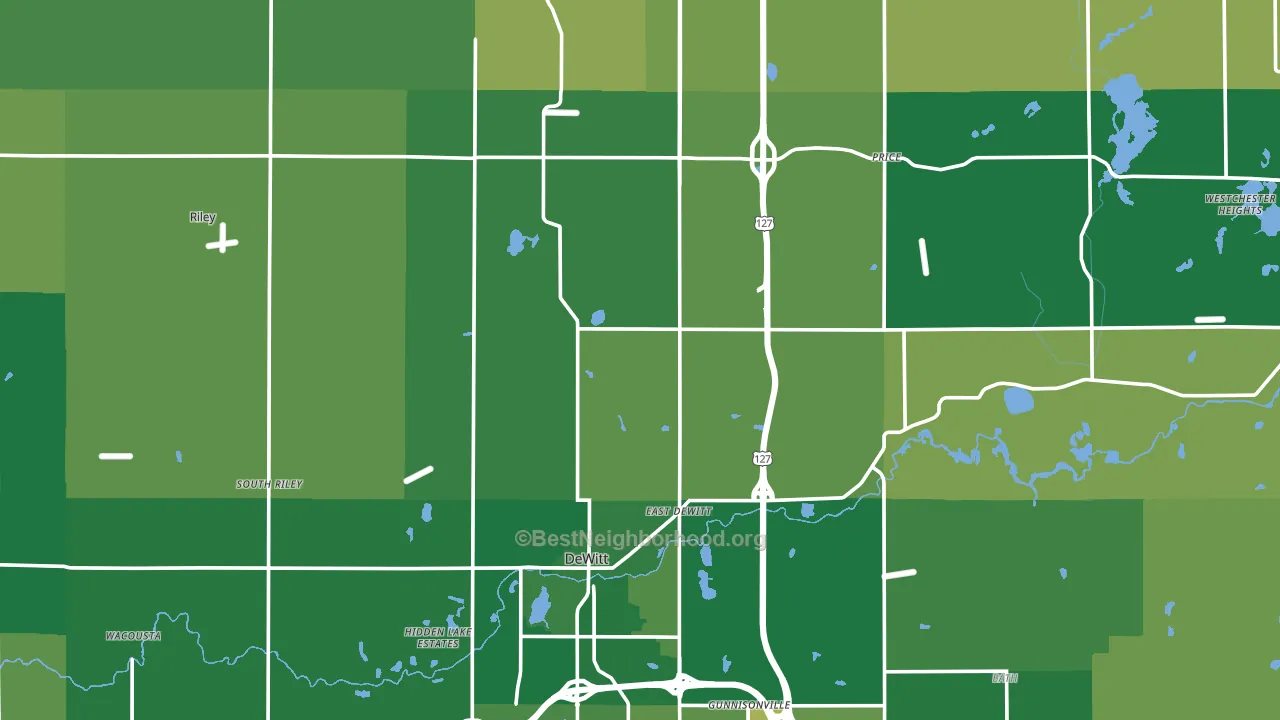 Clinton County, MI block-group voter-turnout map