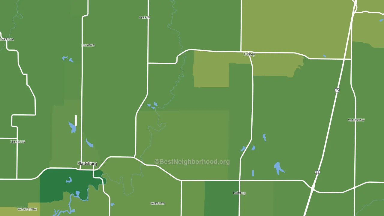 Clinton County, MO block-group voter-turnout map