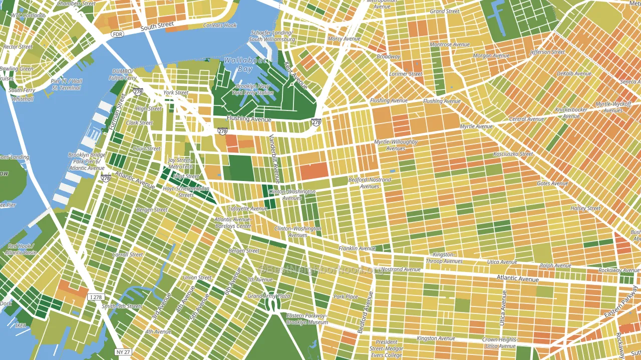 Clinton Hill, Brooklyn, NY block-group voter-turnout map