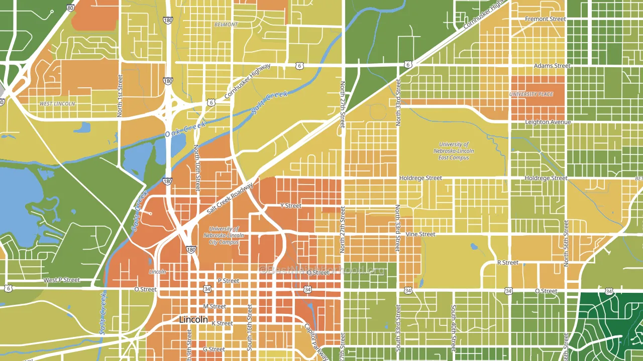 Clinton, Lincoln, NE block-group voter-turnout map