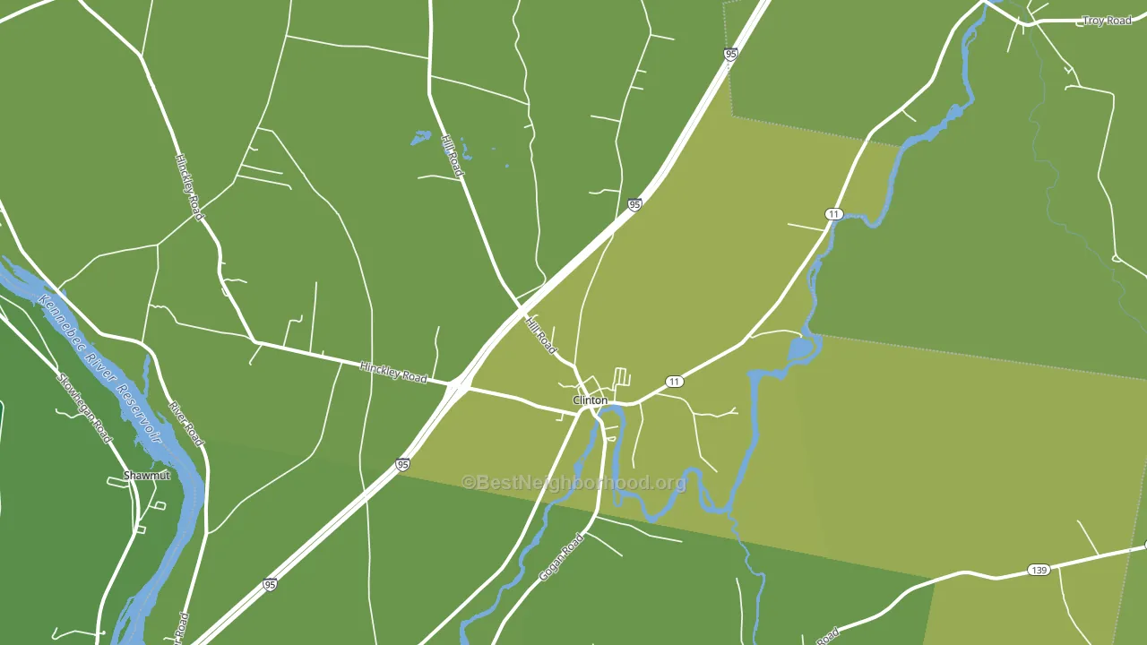 Clinton, ME block-group voter-turnout map