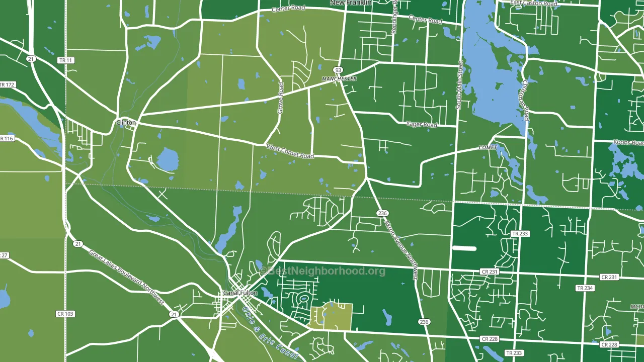 Clinton, OH block-group voter-turnout map