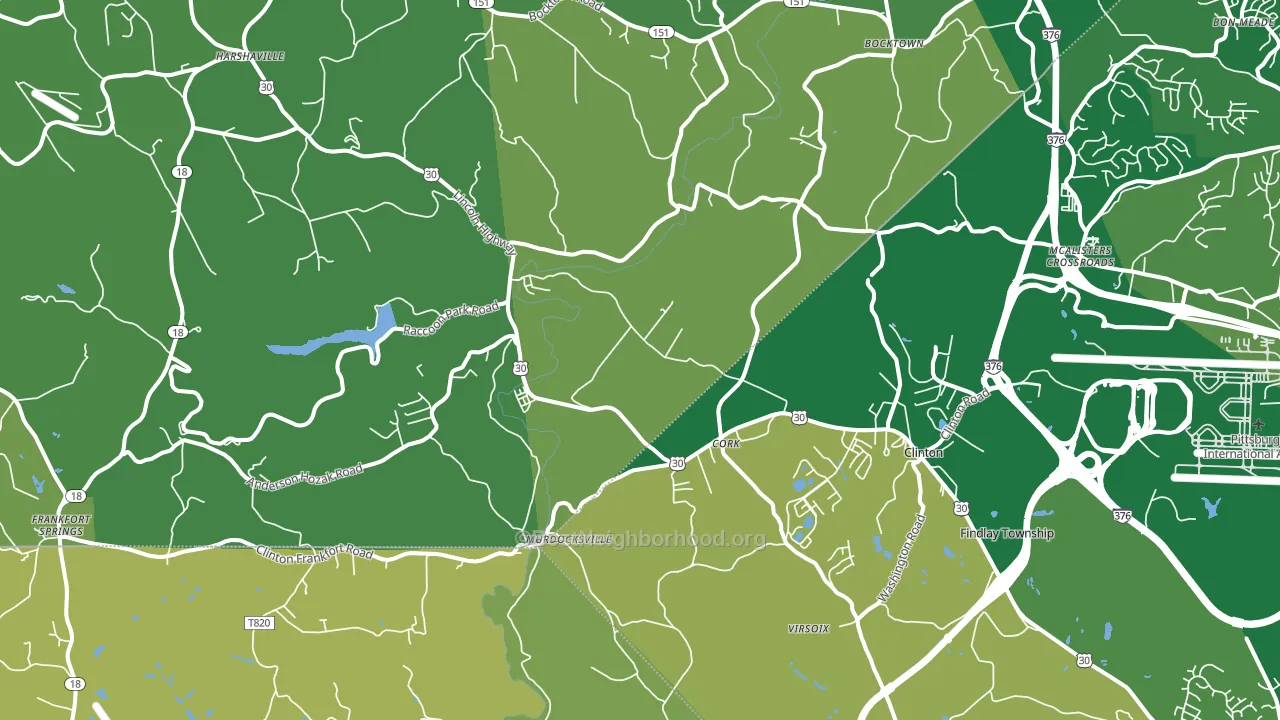 Clinton, PA block-group voter-turnout map