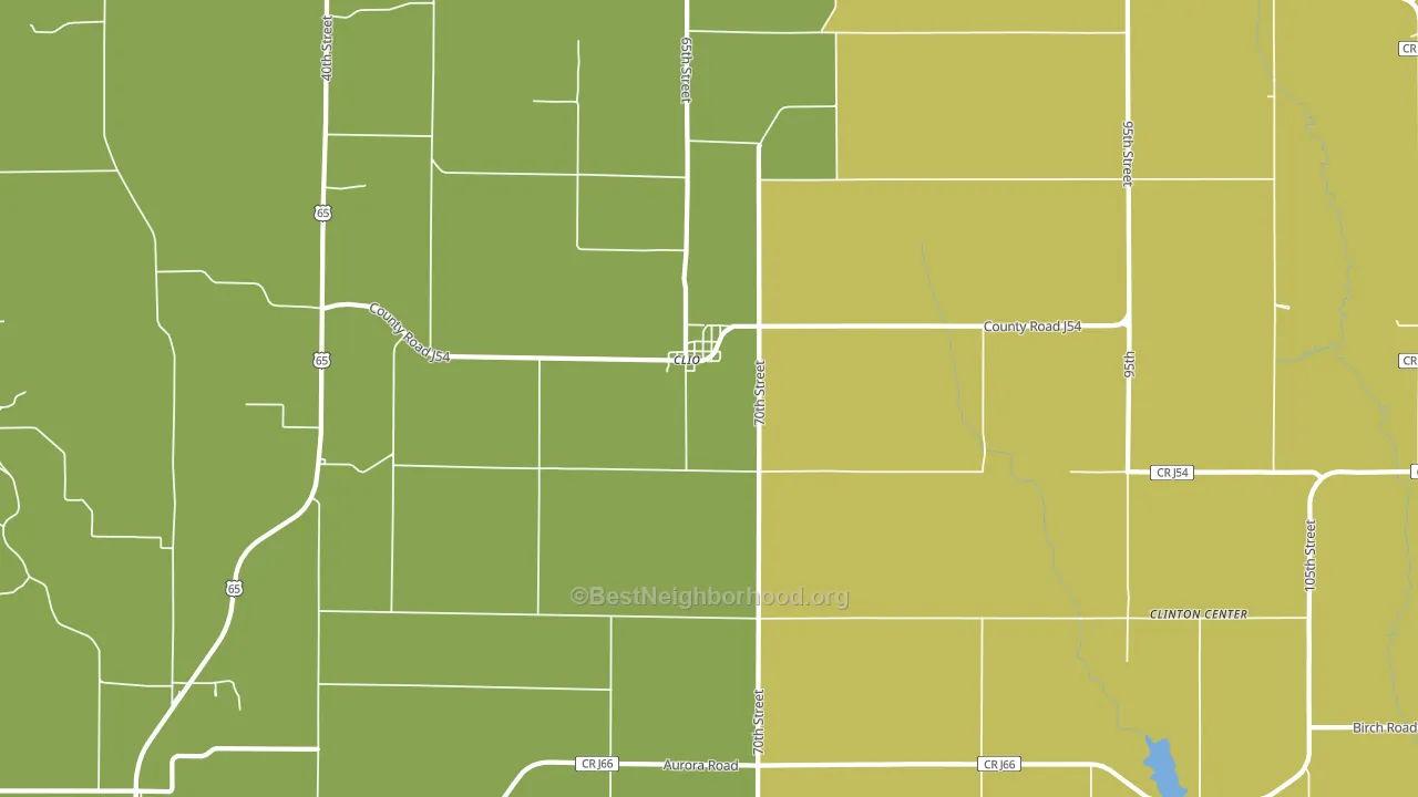 Clio, IA block-group voter-turnout map