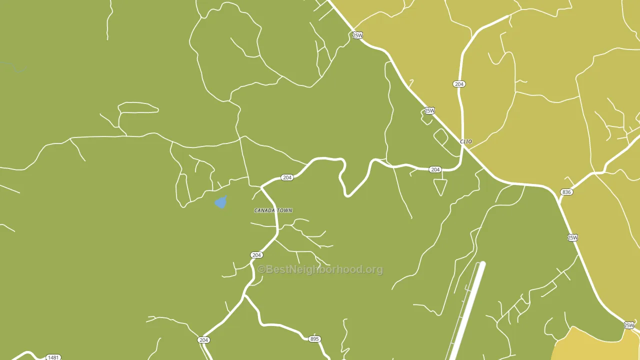 Clio, KY block-group voter-turnout map