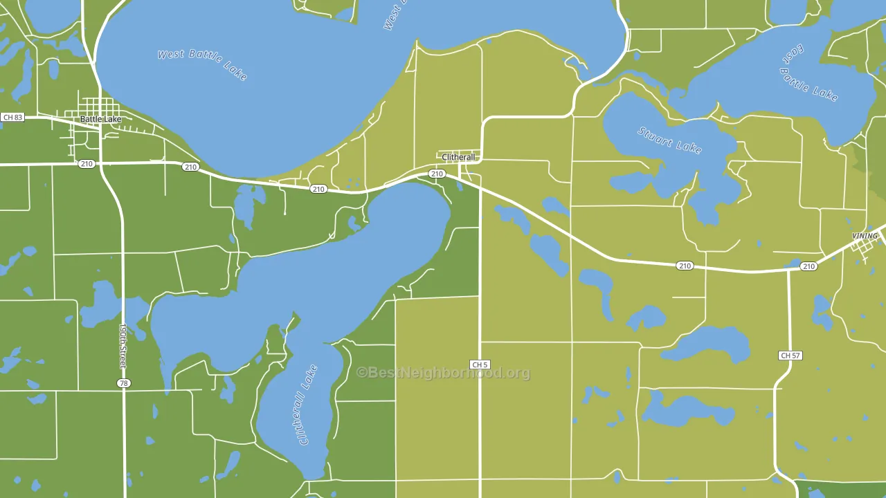 Clitherall, MN block-group voter-turnout map