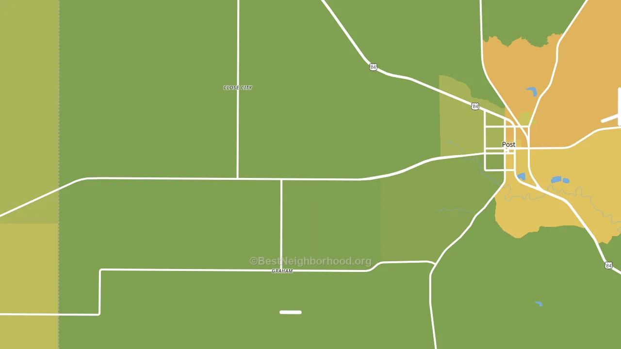 Close City, TX block-group voter-turnout map