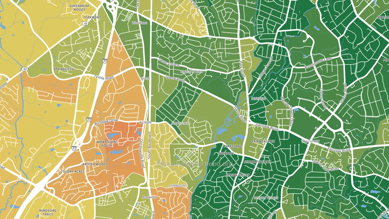 Closeburn-Glenkirk, Charlotte, NC block-group voter-turnout map