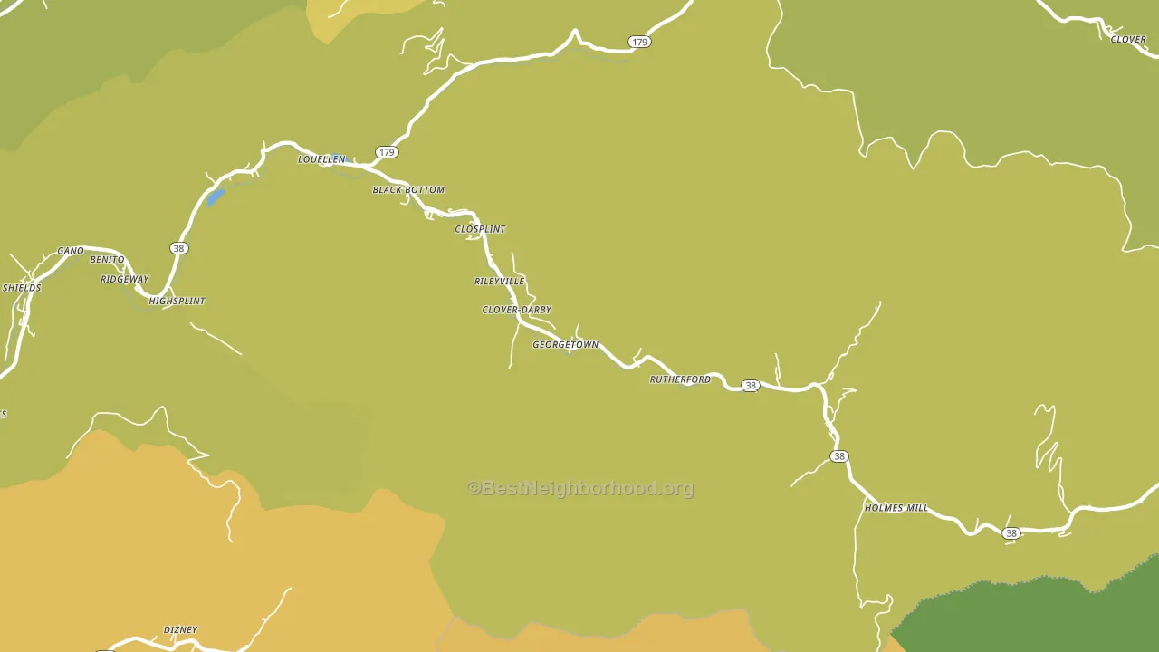 Closplint, KY block-group voter-turnout map