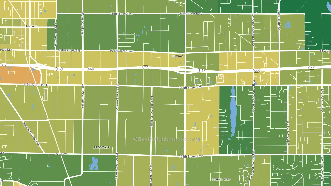 Clover Creek, WA block-group voter-turnout map