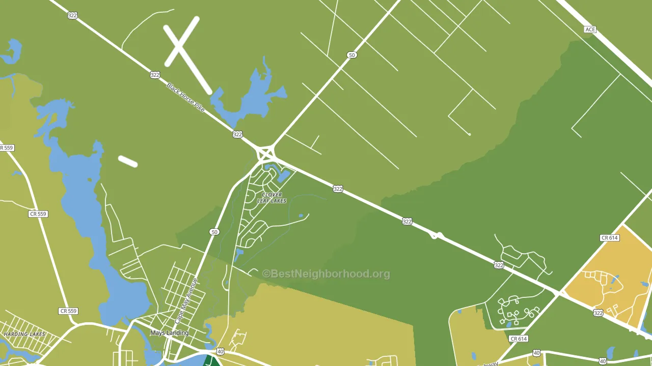 Clover Leaf Lakes, NJ block-group voter-turnout map