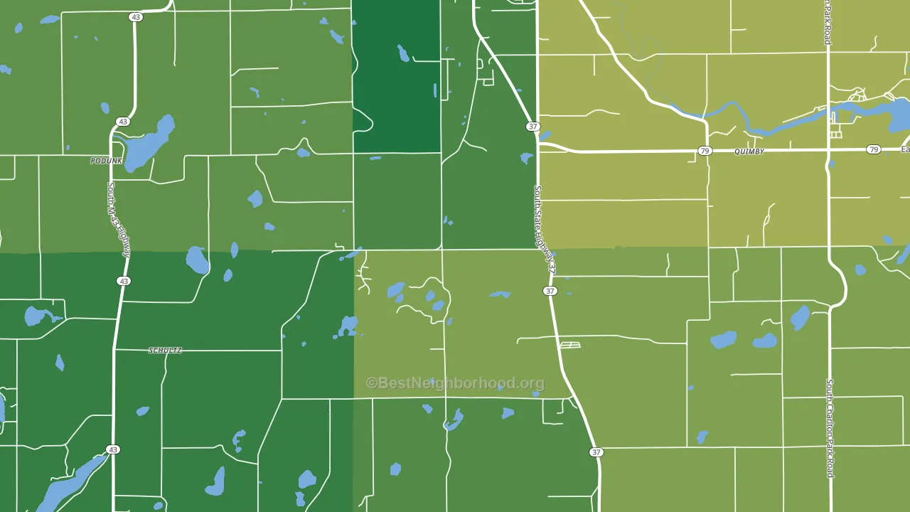 Cloverdale, MI block-group voter-turnout map