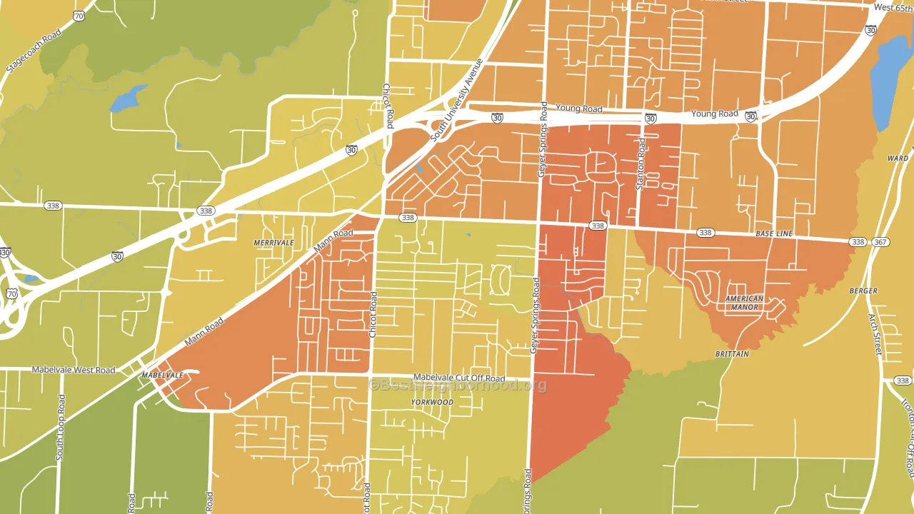Cloverdale Watson, Little Rock, AR block-group voter-turnout map