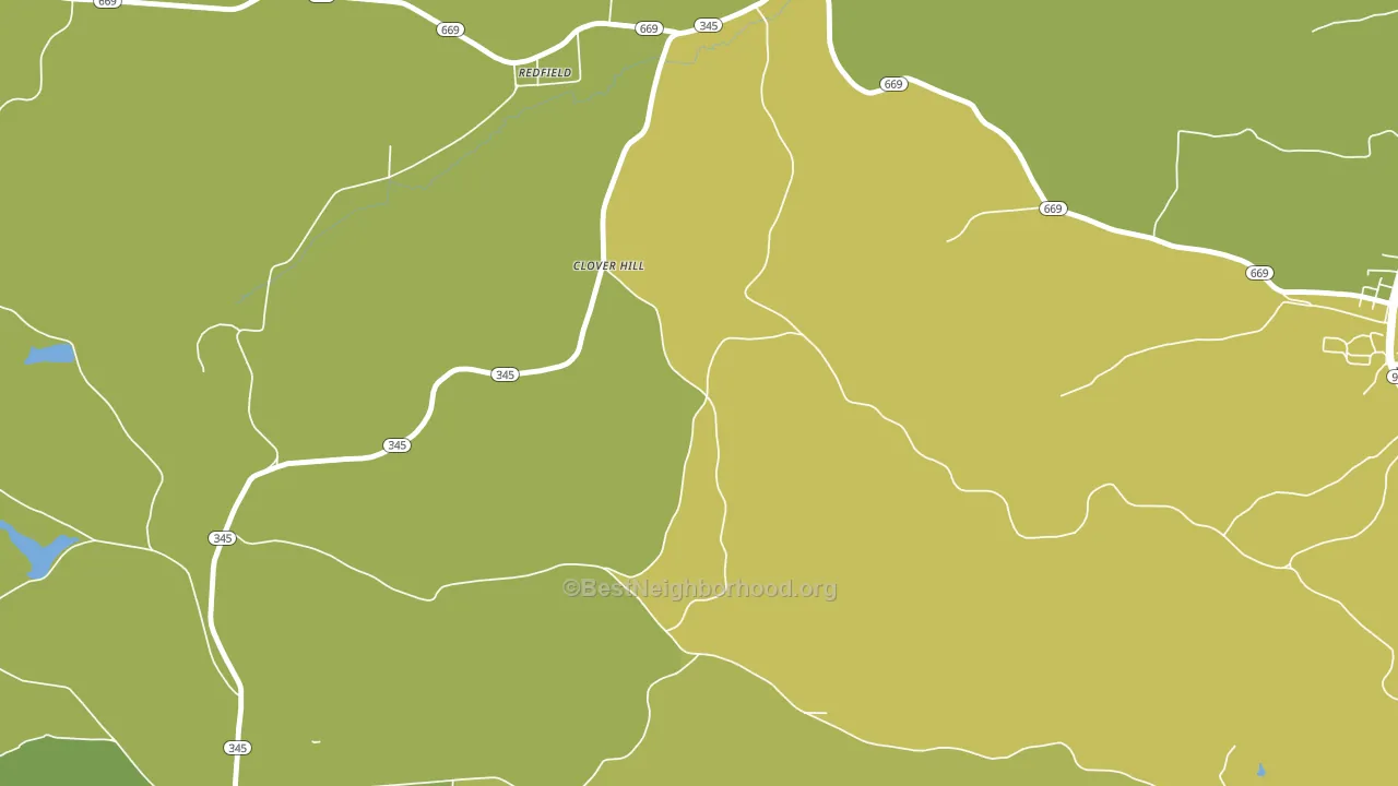 Cloverhill, OH block-group voter-turnout map