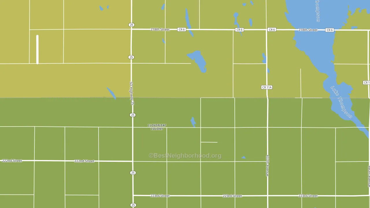 Cloverleaf Colony, SD block-group voter-turnout map