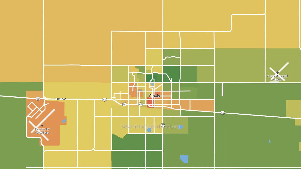 Clovis, NM block-group voter-turnout map