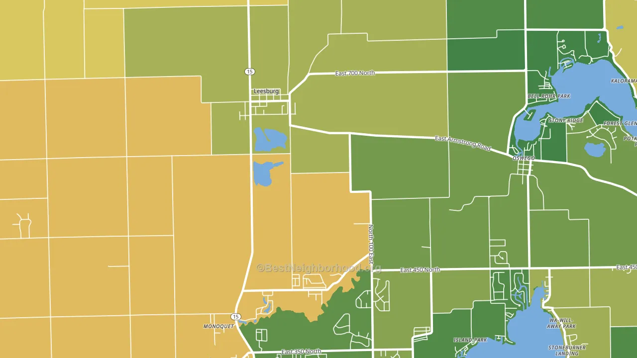 Clunette, IN block-group voter-turnout map