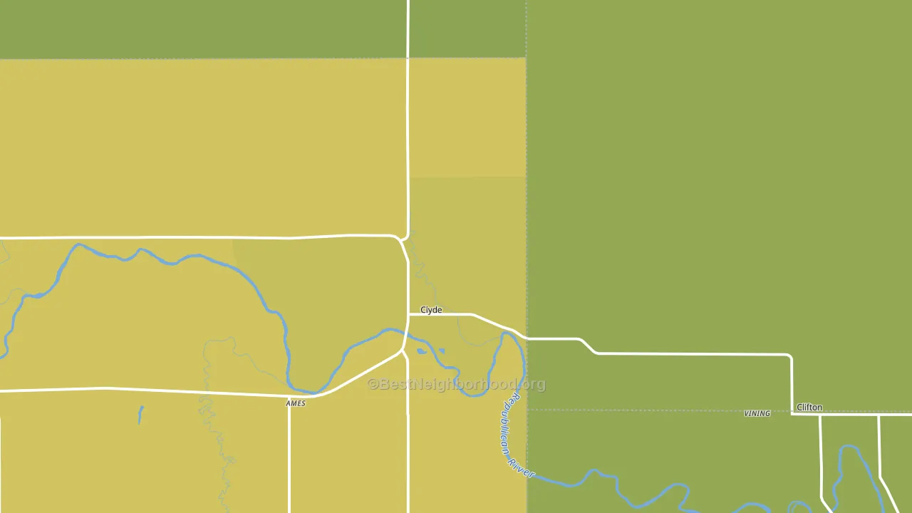 Clyde, KS block-group voter-turnout map