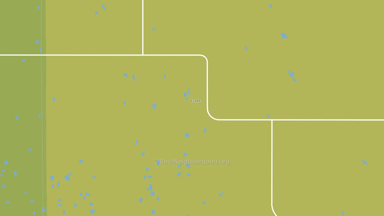 Clyde, ND block-group voter-turnout map