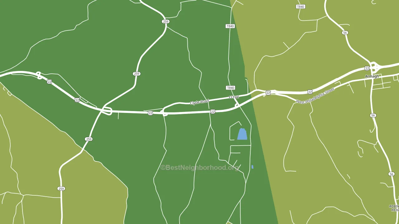 Clyde, PA block-group voter-turnout map