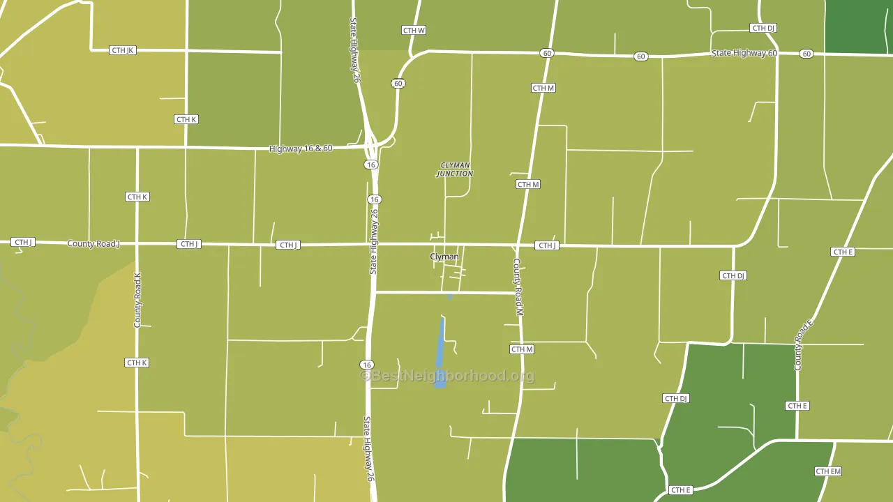 Clyman, WI block-group voter-turnout map