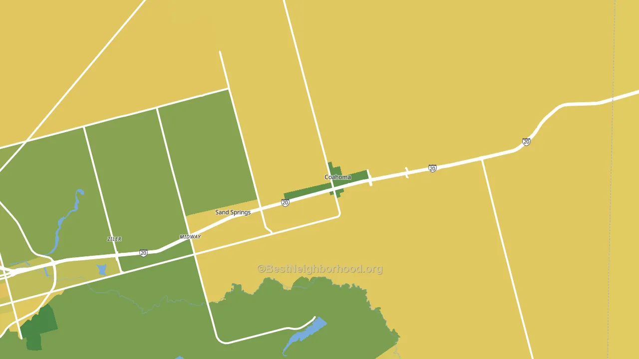Coahoma, TX block-group voter-turnout map