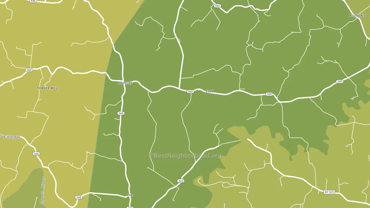 Coakley, KY block-group voter-turnout map