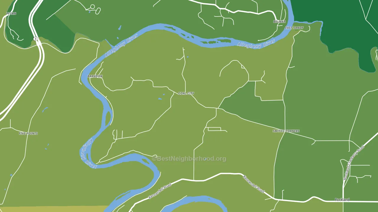 Coal City, PA block-group voter-turnout map