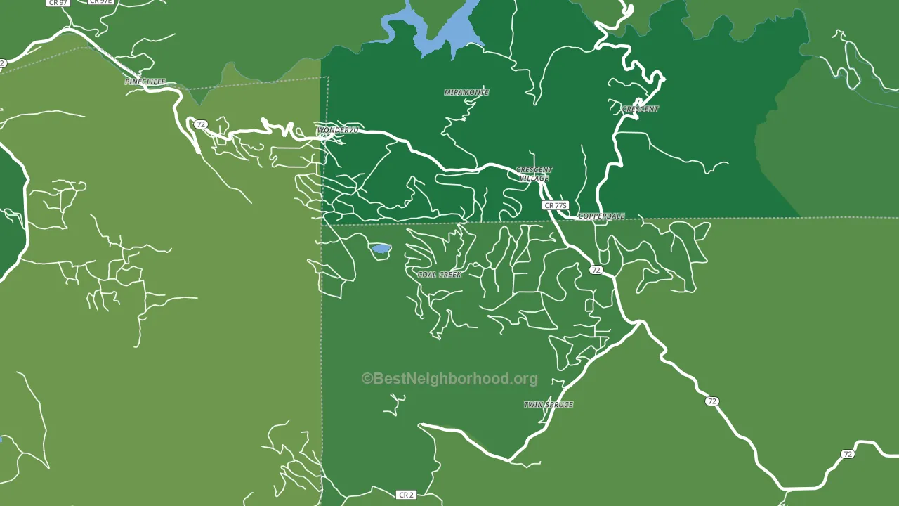Coal Creek, CO block-group voter-turnout map
