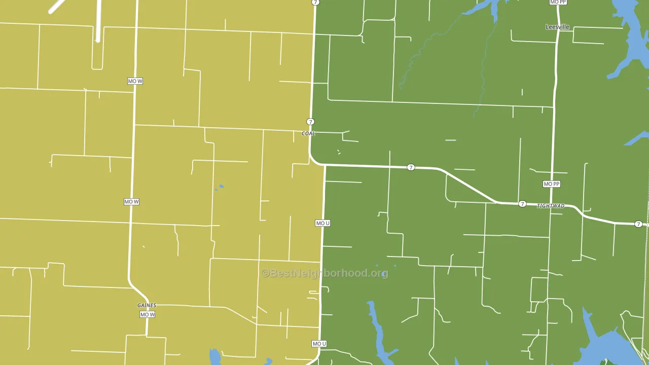 Coal, MO block-group voter-turnout map