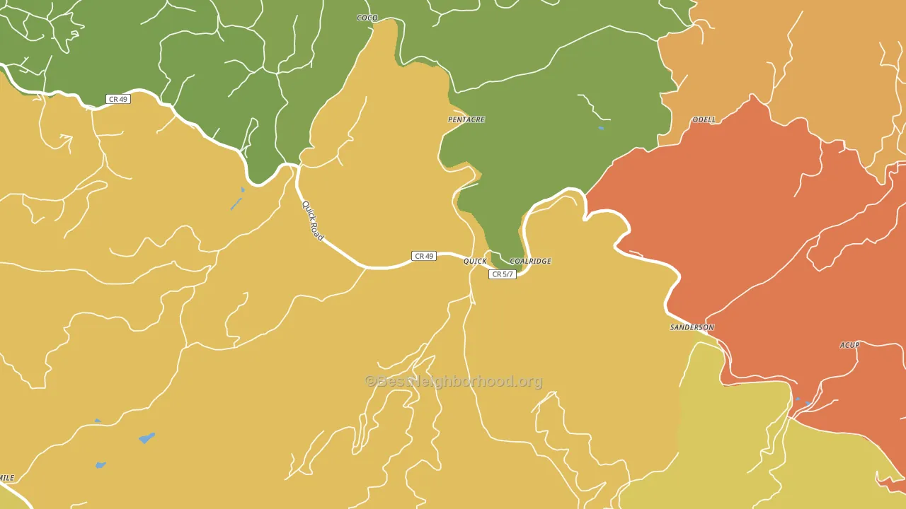 Coalridge, WV block-group voter-turnout map