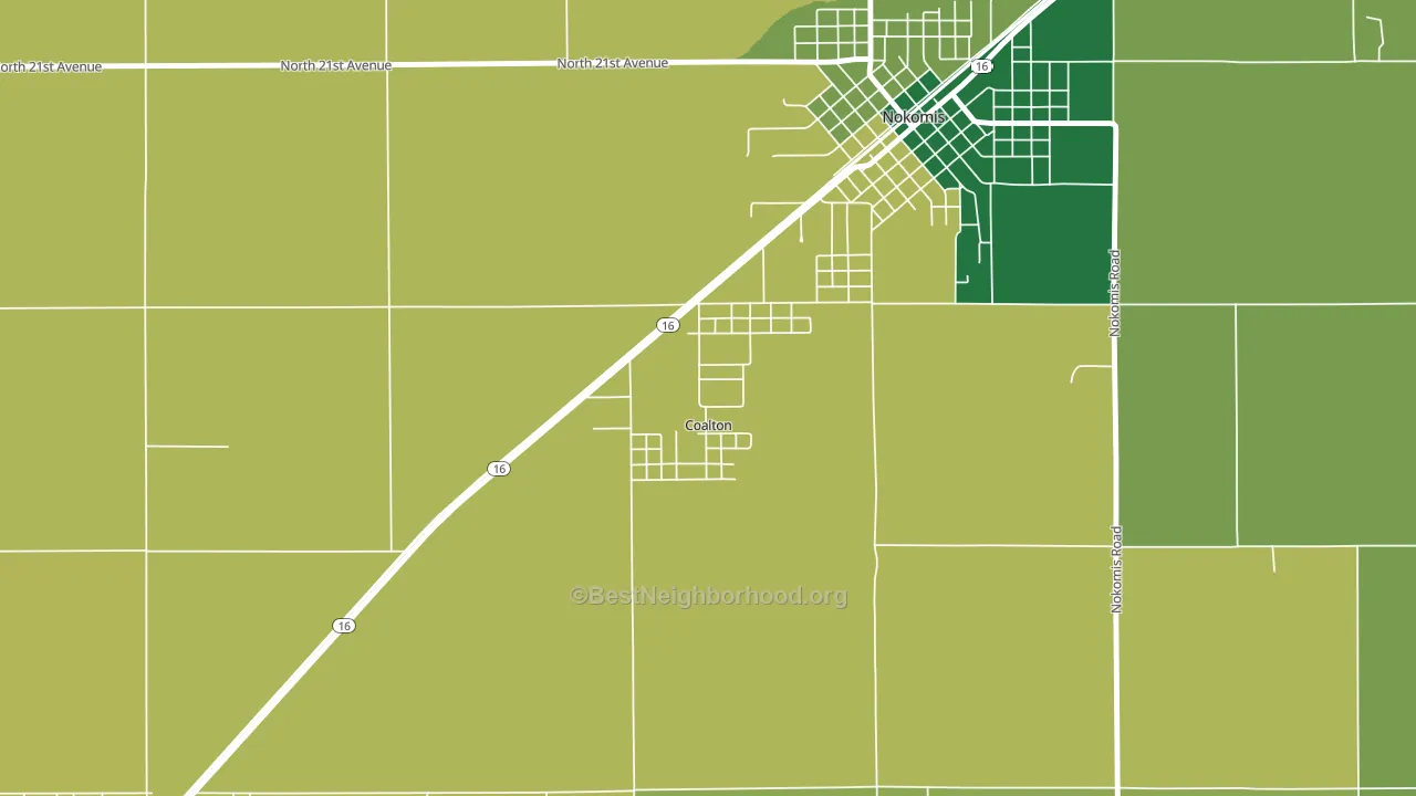 Coalton, IL block-group voter-turnout map