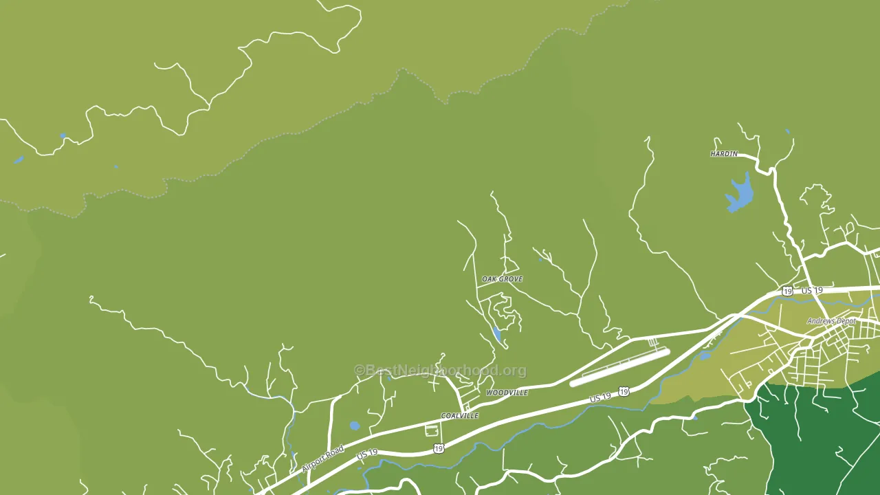 Coalville, NC block-group voter-turnout map