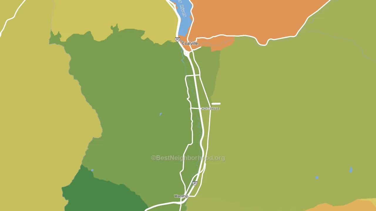 Coalville, UT block-group voter-turnout map