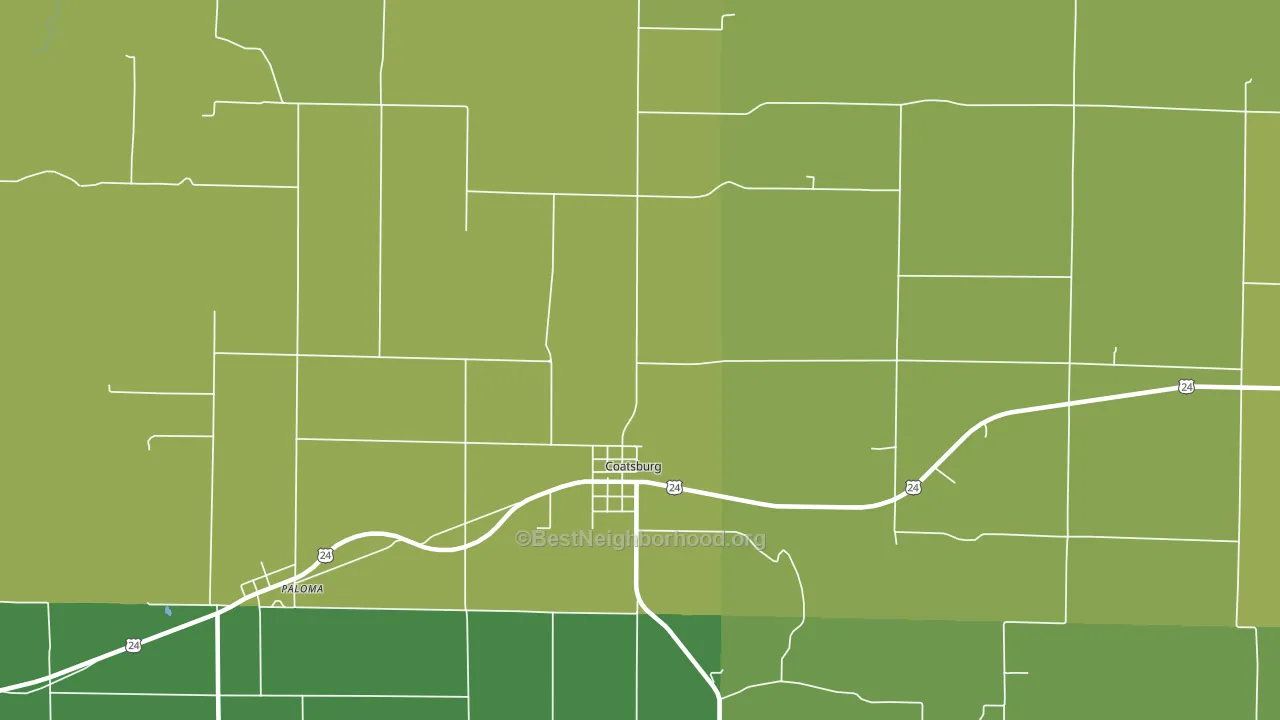 Coatsburg, IL block-group voter-turnout map