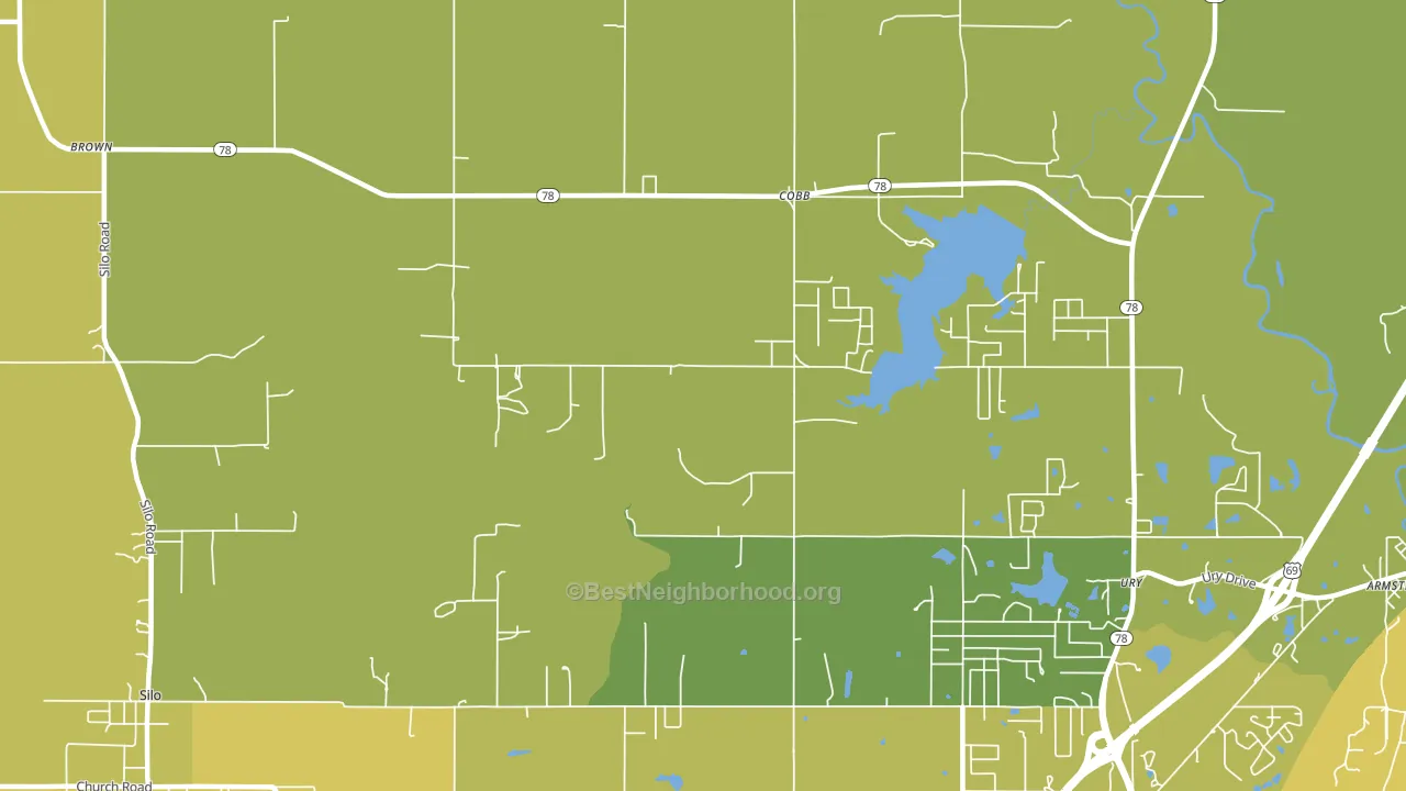 Cobb, OK block-group voter-turnout map