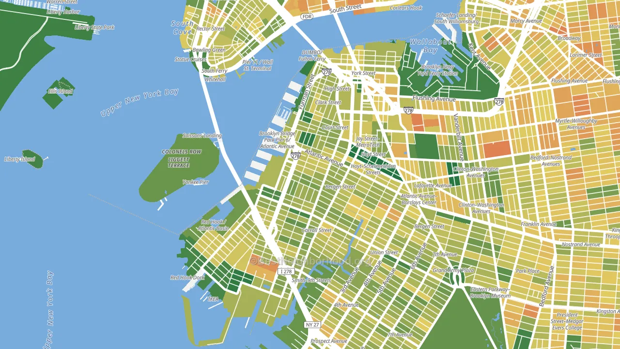 Cobble Hill, Brooklyn, NY block-group voter-turnout map